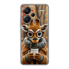 Друкований чохол 'Звірята з кавою' для Xiaomi Redmi Note 13 Pro Plus – Жираф з кавою