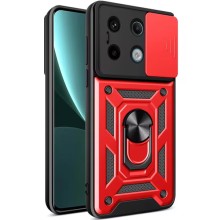 Ударопрочный чехол Camshield Serge Ring для Xiaomi Redmi Note 13 Pro 4G / Poco M6 Pro 4G – Красный