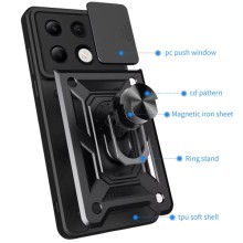 Ударостійкий чохол Camshield Serge Ring для Xiaomi Redmi Note 13 Pro 4G / Poco M6 Pro 4G – Чорний