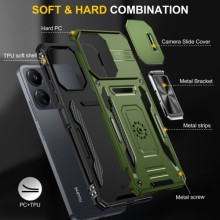 Ударостійкий чохол Camshield Army Ring для Xiaomi Redmi Note 13 Pro 4G / Poco M6 Pro 4G – Оливковий