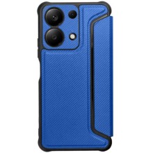 Кожаный чехол книжка GETMAN Razor (PU) для Xiaomi Redmi Note 13 Pro 4G / Poco M6 Pro 4G – Голубой