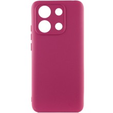 Чохол TPU GETMAN Liquid Silk Full Camera для Xiaomi Redmi Note 13 Pro 4G – Бордовий