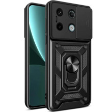 Чохол Ummi Camshield Serge Ring для Xiaomi Redmi Note 13 Pro 4G / 14s / Poco M6 Pro 4G – Чорний