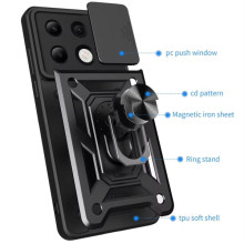 Чохол Ummi Camshield Serge Ring для Xiaomi Redmi Note 13 Pro 4G / 14s / Poco M6 Pro 4G – Чорний