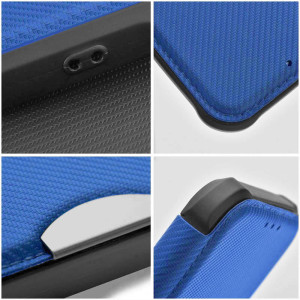 Кожаный чехол-книжка GETMAN Razor (PU) для Xiaomi Redmi Note 13 Pro 4G / Poco M6 Pro 4G – Blue