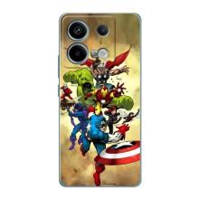 Чехол МАРВЕЛ для Редми Нот 13 Про (4G) (AlphaPrint) – Герои Марвел