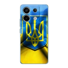 Чехол с картинкой (Патриотический ГЕРБ) на Xiaomi Redmi Note 13 Pro (4G) (Герб и Флаг Украины)