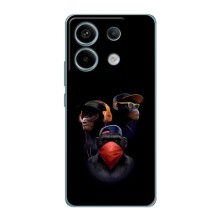 Чехол с Обезьянами Xiaomi Redmi Note 13 Pro (4G) - (AlphaPrint) (Три обезьяны)