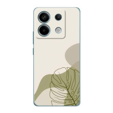 Силиконовый чехол с принтом в цветах на Xiaomi Redmi Note 13 Pro – Монстера зелёная