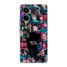Чехол Гра в кальмара для Xiaomi Redmi Note 13 Pro – Коллаж игры кальмара