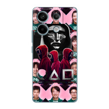 Чехол Гра в кальмара для Xiaomi Redmi Note 13 Pro – Персонажи игры кальмара