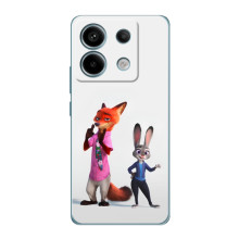 Силиконовый чехол с принтом Зоотрополіс для Xiaomi Redmi Note 13 Pro – Джуди и Ник