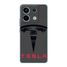 Силиконовый бампер с картинкой машины на Xiaomi Redmi Note 13 Pro (4G) – Logo TESLA
