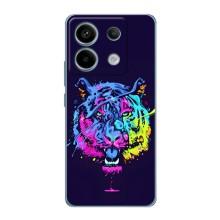 Силиконовый бампер с картинкой животных для Xiaomi Redmi Note 13 Pro (Тигр-Арт)