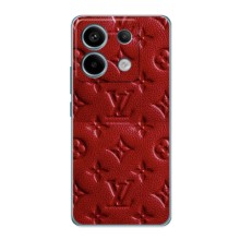 Текстурный Чехол Louis Vuitton для Редми Нот 13 Про (4G) (Красный ЛВ)