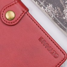 Кожаный чехол книжка GETMAN Gallant (PU) для Xiaomi Redmi Note 13 4G – Красный