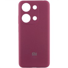 Чехол Silicone Cover Lakshmi Full Camera (AAA) with Logo для Xiaomi Redmi Note 13 4G (Бордовый)