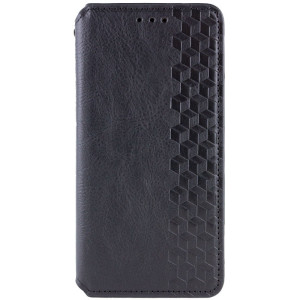 Кожаный чехол-книжка GETMAN Cubic (PU) для Xiaomi Redmi Note 13 4G (Черный)