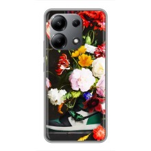 Брендновые Чехлы для Xiaomi Redmi Note 13 (4G) - (PREMIUMPrint) (Nike цветы)