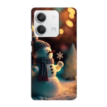 Чехлы на Новый Год Xiaomi Redmi Note 13 (4G) (Снеговик праздничный)