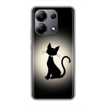 Чехол с принтом для Xiaomi Redmi Note 13 (4G) (AlphaPrint) Модные коты – Силуэт котика