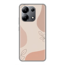 Чехол цветочный дизайн для Xiaomi Redmi Note 13 (4G) – Коричневый фон