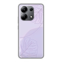 Чехол цветочный дизайн для Xiaomi Redmi Note 13 (4G) – Монстера фиолетовая