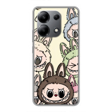 Чехол с Лабубу на Xiaomi Redmi Note 13 (4G) – Коллаж Лабубу