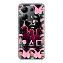 Чехол Гра в кальмара для Xiaomi Redmi Note 13 (4G) – Персонажи игры кальмара