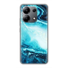 Мраморный чехол на Xiaomi Redmi Note 13 (4G) (VPrint) (Голубой мрамор)