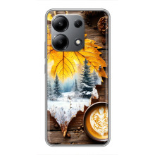 Чехол с уникальным дизайном «Осень с кофе» для Xiaomi Redmi Note 13 (4G) – Осенне-зимнее кофе