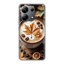 Чехол с уникальным дизайном «Осень с кофе» для Xiaomi Redmi Note 13 (4G) – Пряный кофе