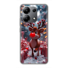 Яркий чехол для Xiaomi Redmi Note 13 (4G) с Зимними Оленятами – Олень среди подарков