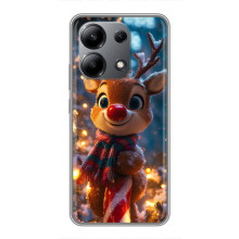 Яркий чехол для Xiaomi Redmi Note 13 (4G) с Зимними Оленятами – Олень в шарфе