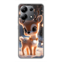 Яркий чехол для Xiaomi Redmi Note 13 (4G) с Зимними Оленятами – Оленёнок