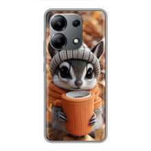 Печатный чехол «Зверята с кофе» для Xiaomi Redmi Note 13 (4G)