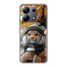 Печатный чехол «Зверята с кофе» для Xiaomi Redmi Note 13 (4G) – Тигр с кофе