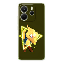 Бампер (ТПУ) с принтом Brawl Stars на Шiaomi Редми Нот 14 4G  (Глобальная версия) (Ворон)