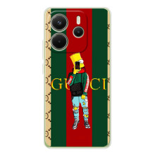 Брендновые Чехлы для Xiaomi Redmi Note 14 4G (Global version) - (PREMIUMPrint) (Барт ГУЧЧИ)