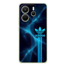 Чехлы Адидас для Xiaomi Redmi Note 14 4G (Global version) (AlphaPrint) (Синий Адидас)