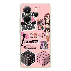 Чехлы с картинкой для Xiaomi Redmi Note 14 4G (Global version) – BLACK PINK коллаж