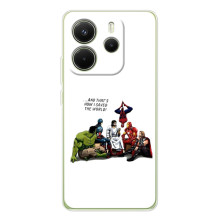 Чехлы для Xiaomi Redmi Note 14 4G (Global version) (Для Христиан) (Иисус супергерой)