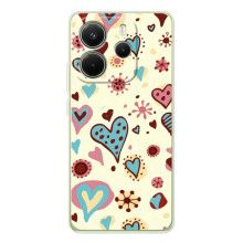 Чехлы для любимой на Xiaomi Redmi Note 14 4G (Глобальная версия) (VPrint) (Сердечки)