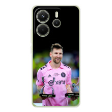 Чехлы для Xiaomi Redmi Note 14 4G (Глобальная версия) - Лео Месси Маями (Кубки Месси)