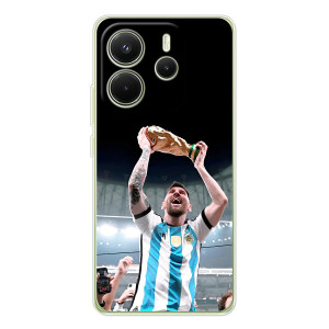 Чехлы Лео Месси Аргентина для Xiaomi Redmi Note 14 4G (Global version) – Счастливый Месси