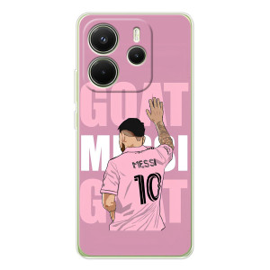 Чехлы Лео Месси в Майами на Xiaomi Redmi Note 14 4G (Global version) – GOAT MESSI