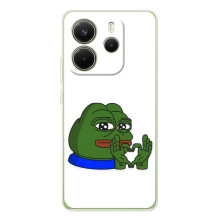 Чехлы с картинкой  Жаба Мем на Xiaomi Redmi Note 14 4G (Global version) (Жаба сердечко)