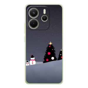 Чехлы на Новый Год Xiaomi Redmi Note 14 4G (Global version) – Снеговички