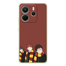 Чехлы с Гарри Поттером для Xiaomi Redmi Note 14 4G (Global version) (AlphaPrint) (Гарри с друзьями)