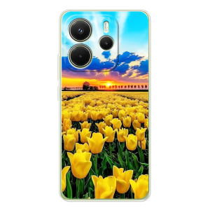 Чохли з картинкою (Тюльпани) на xaomi Redmi Note 14 4G (Глóб熬 версія) – Жовті тюльпани